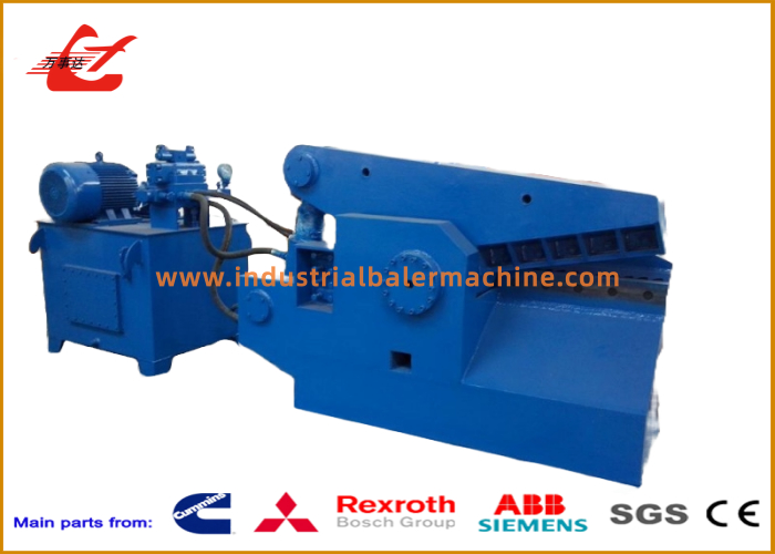 Safely Horizontal Scrap Shear 4000KN For Steel Plates With Button Control