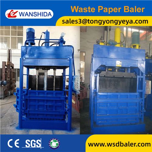 10 Tons Ram Force Vertical Baler Machine with 30 Seconds Cycle Time and Lifting Chamber Door for Industrial Use