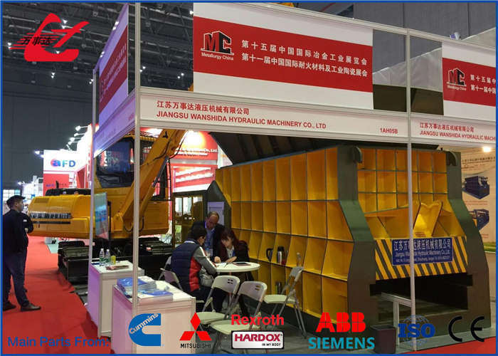 84KW Hydraulic Container Scrap Shear 4000kN For Heavy Ferrous Scrap Recycling