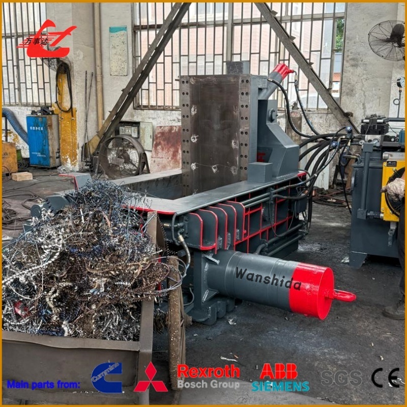 1250KN Aluminum Cans Metal Baler 18.5kW For Small-Scale Scrap Metal Recycling In Brazil