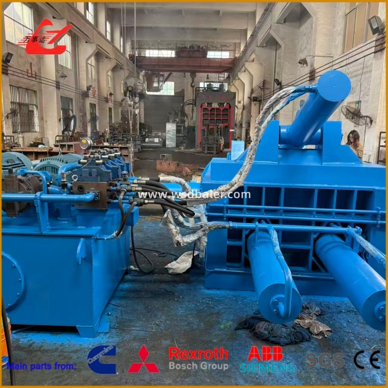 Heavy-Duty Steel Scrap Baler 4000-5000kg/h For Steel Recycling With PLC Automatic Control